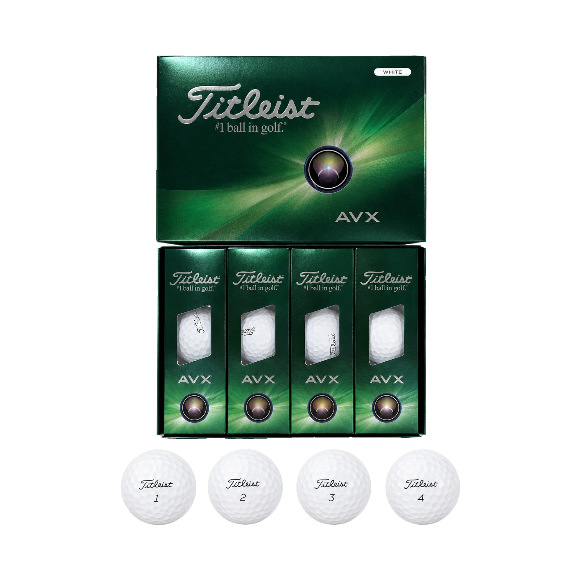 Titleist white набор из 12 мячей