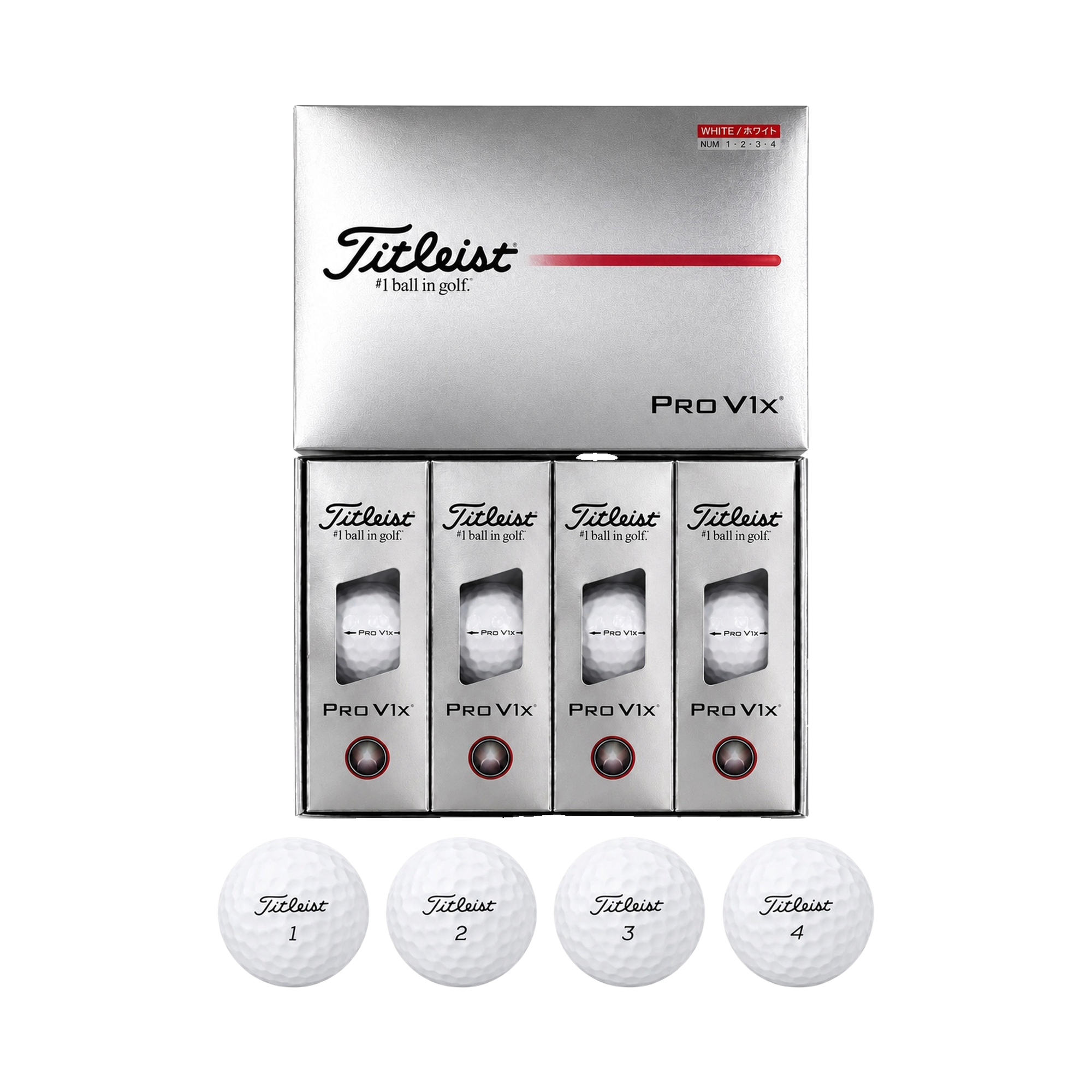 Titleist PRO V1x набор из 12 мячей